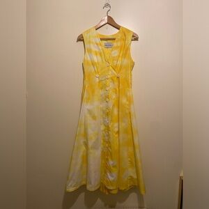 NIKKI CHASIN Yellow Tie-Dye Sleeveless Dress. Size 2
